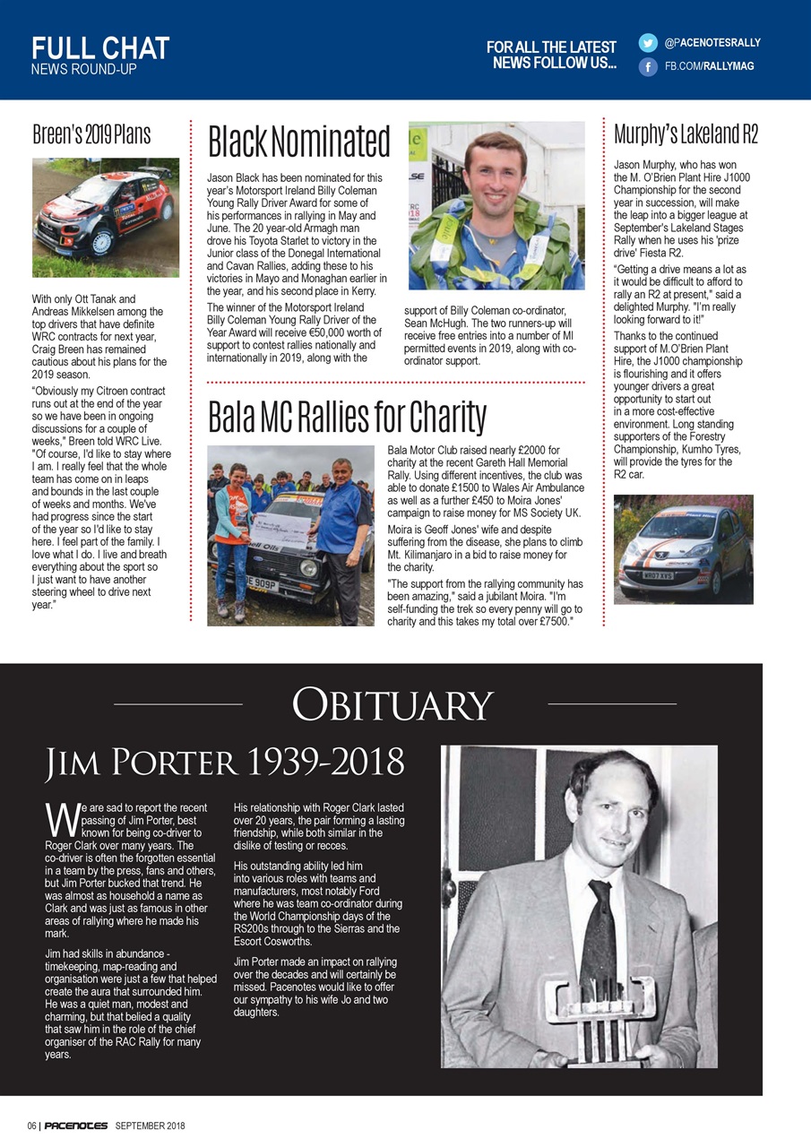Pacenotes Rally magazine Preview Pages