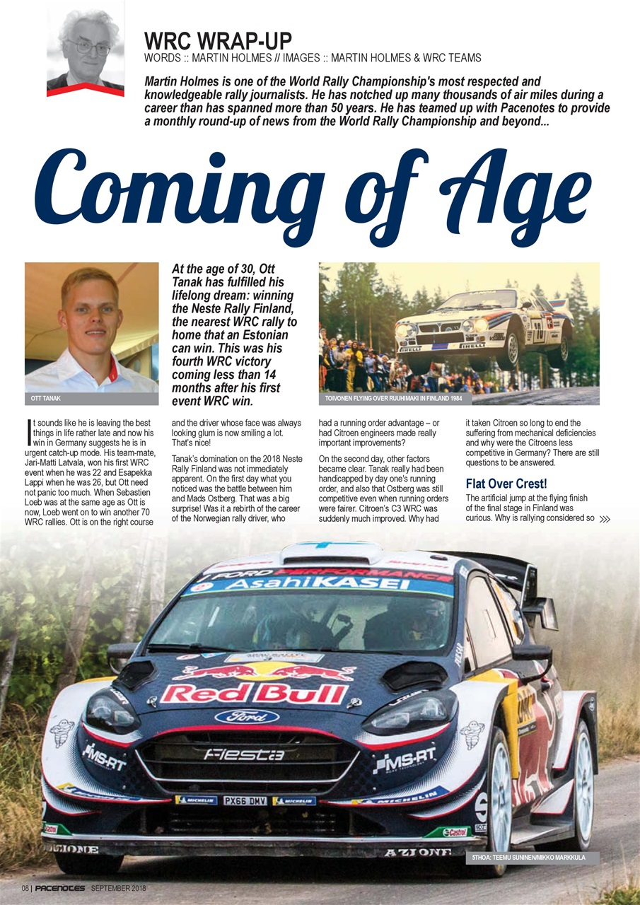 Pacenotes Rally magazine Preview Pages