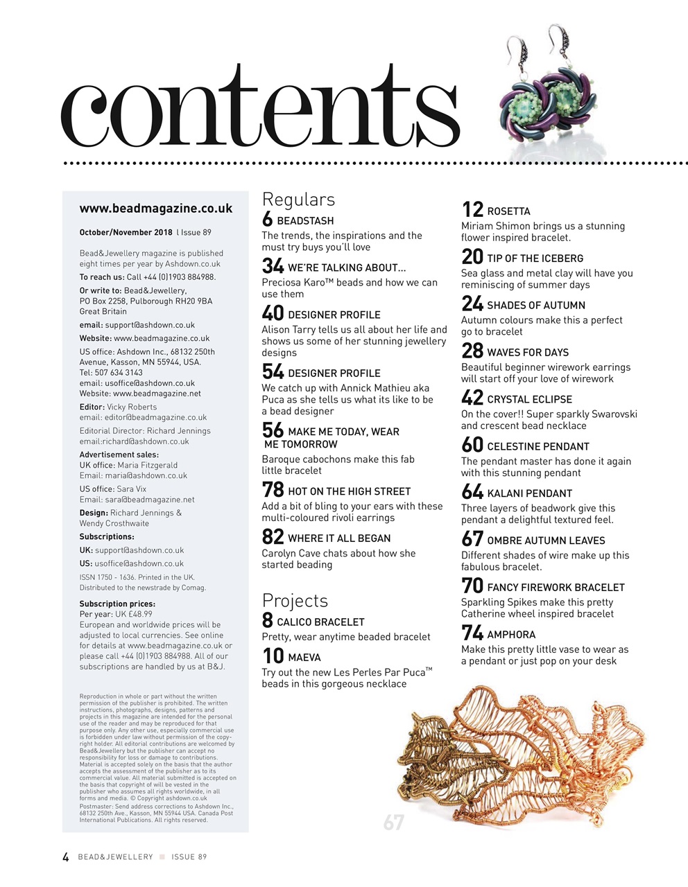 Bead & Jewellery Magazine Preview Pages