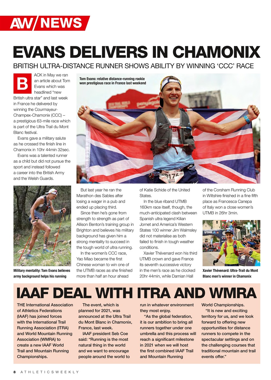 AW – Athletics Weekly Magazine Preview Pages