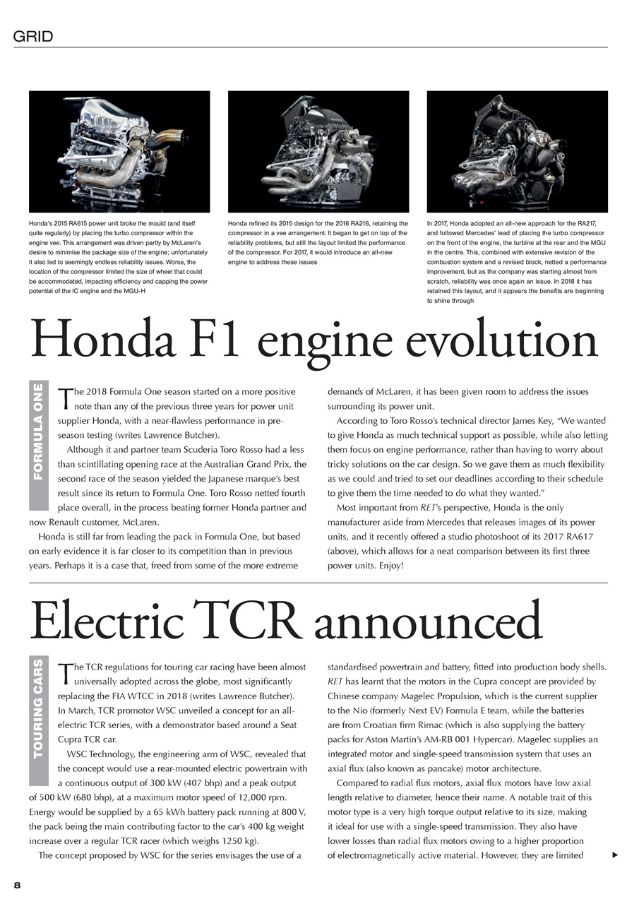 Race Engine Technology Preview Pages