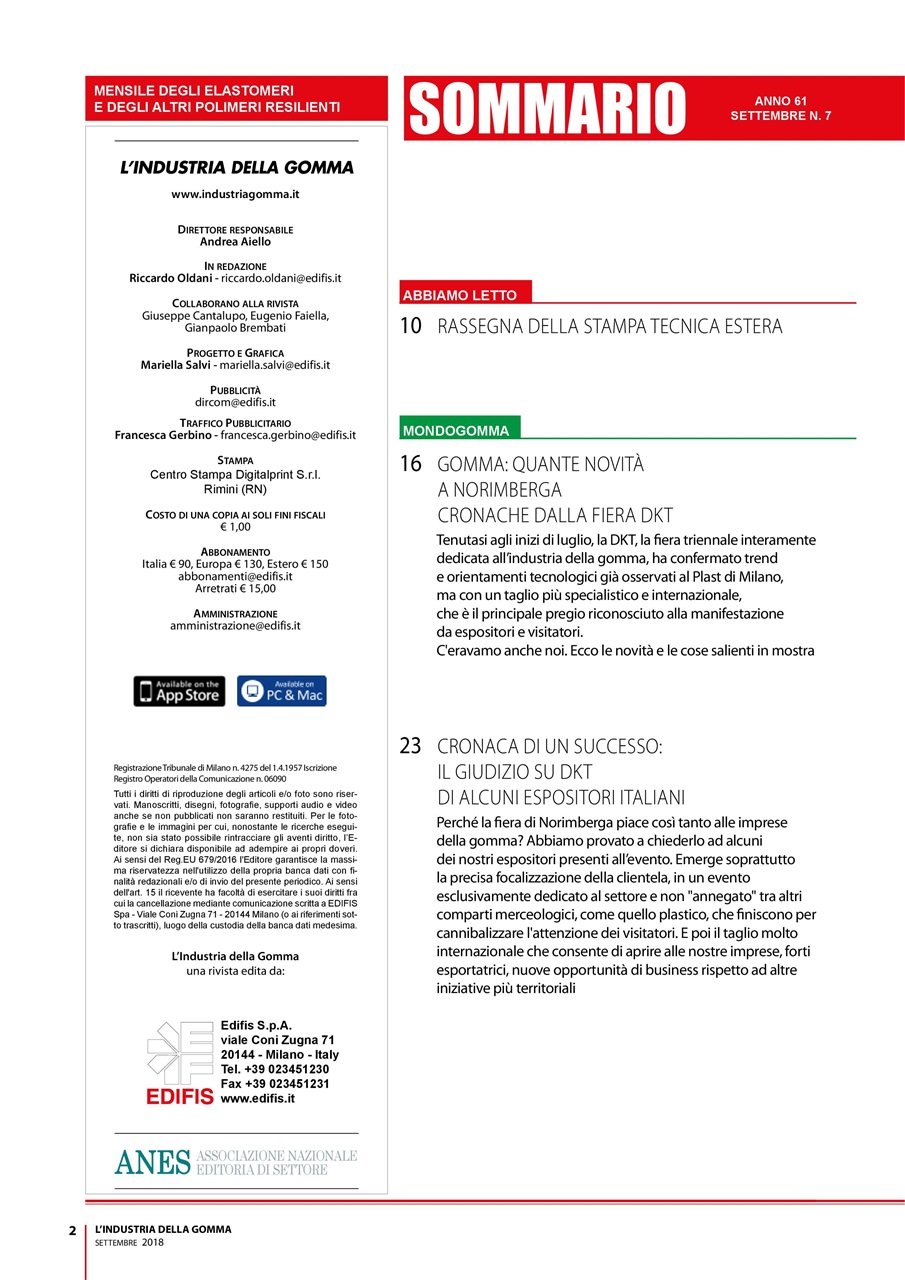 L’industria della Gomma Preview Pages
