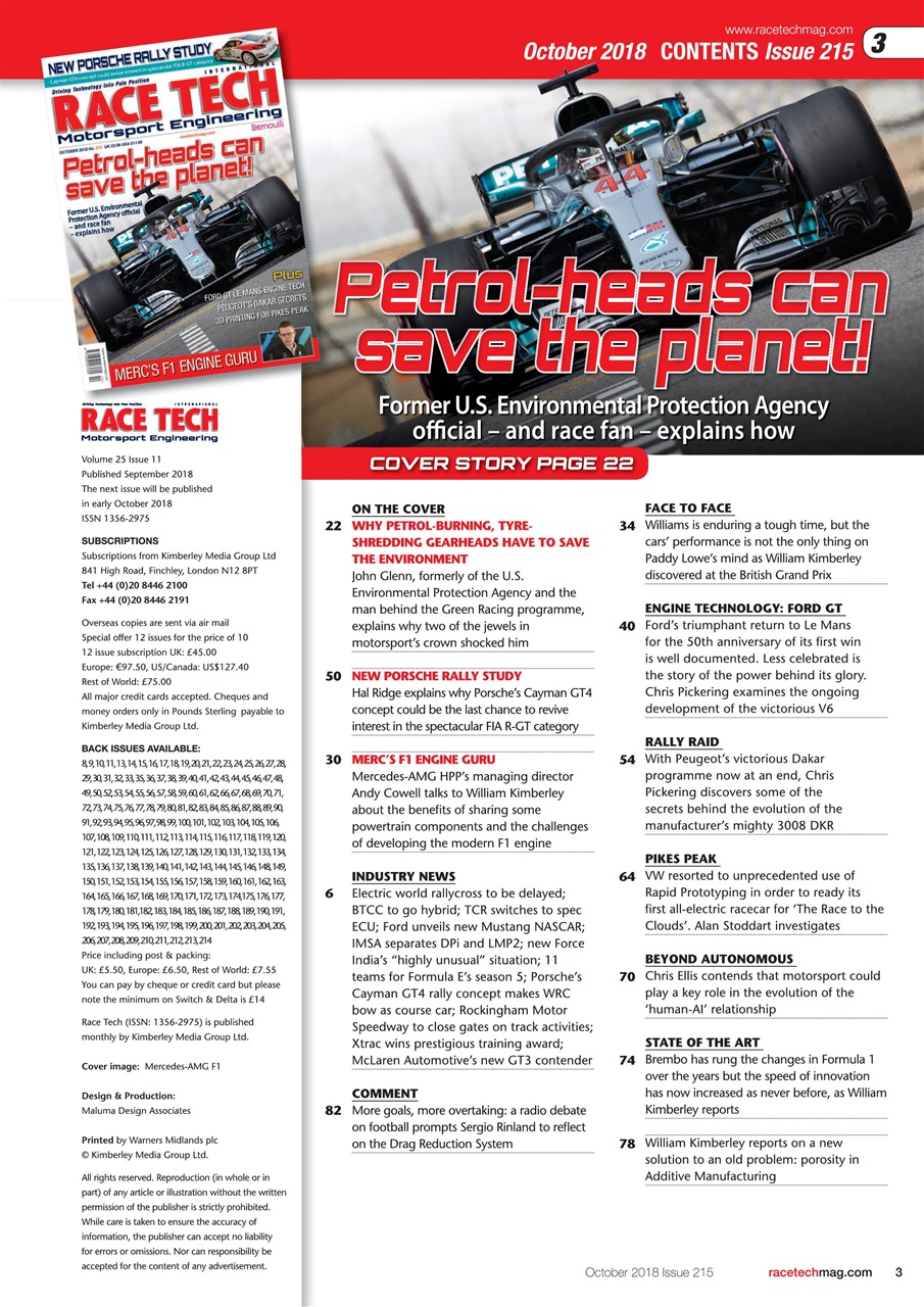 Race Tech Preview Pages