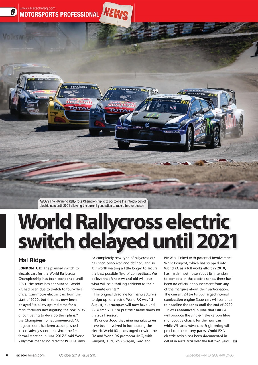Race Tech Preview Pages