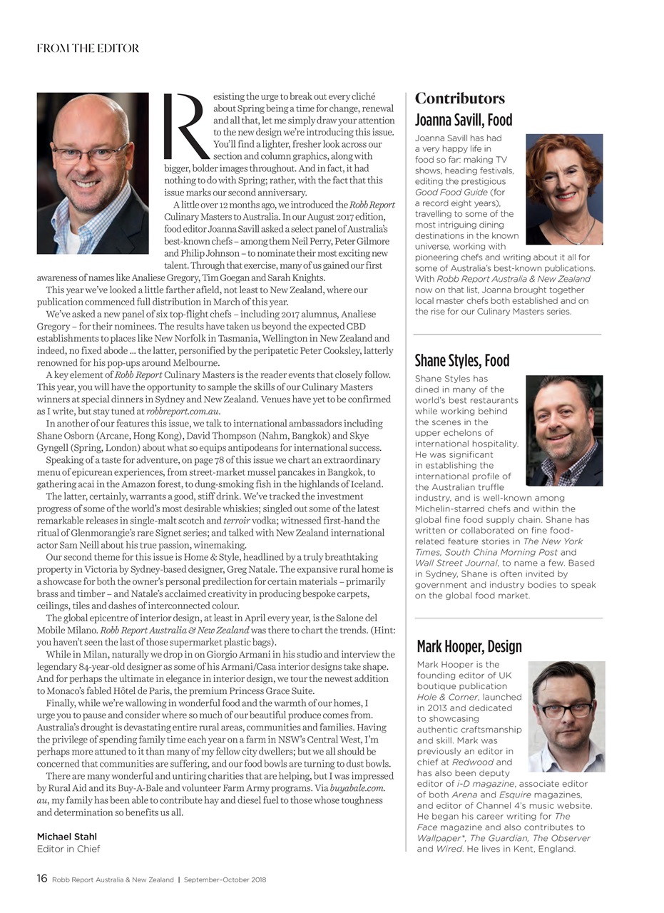 Robb Report Australia & New Zealand Preview Pages