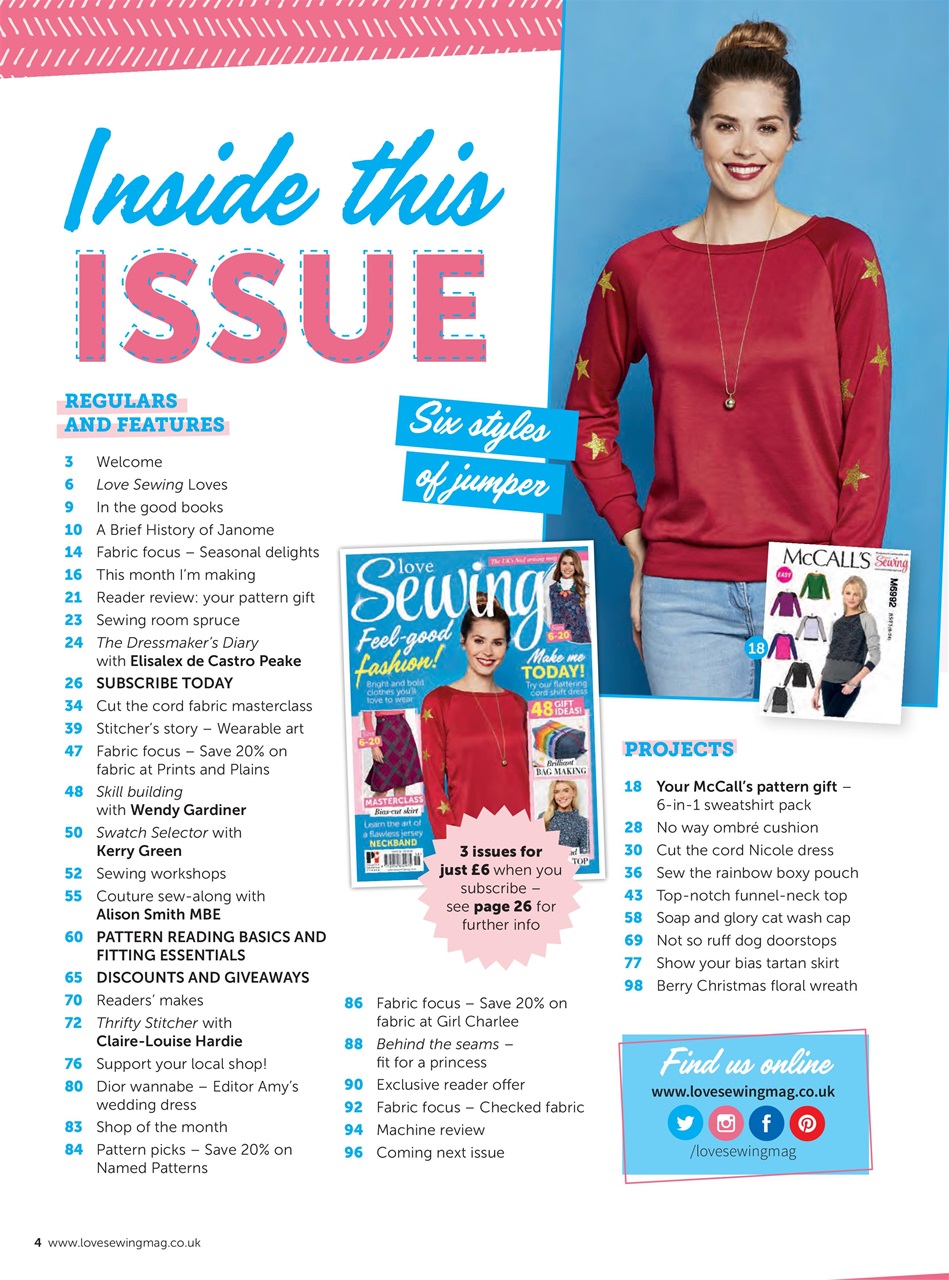 Love Sewing Preview Pages