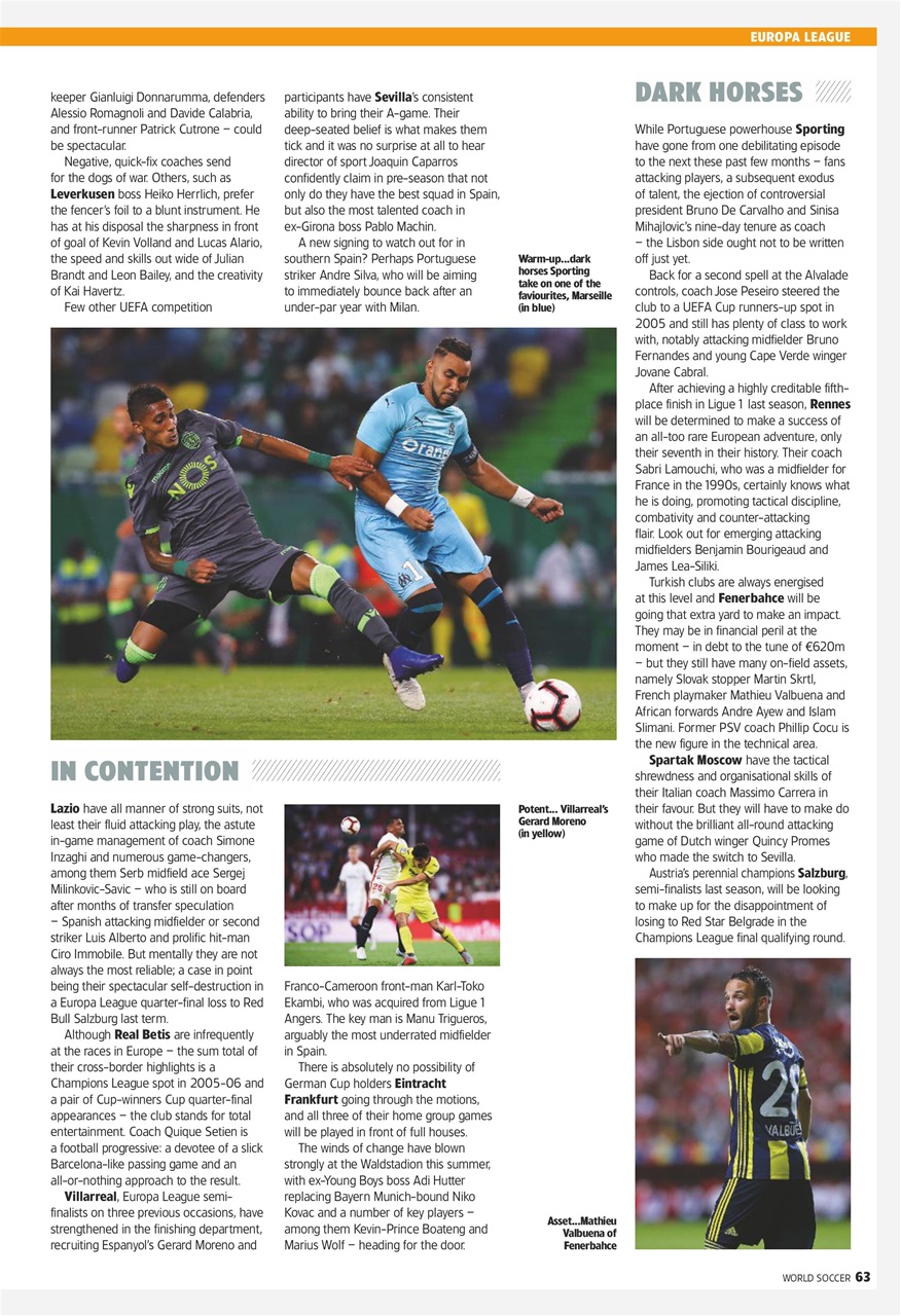 World Soccer Preview Pages