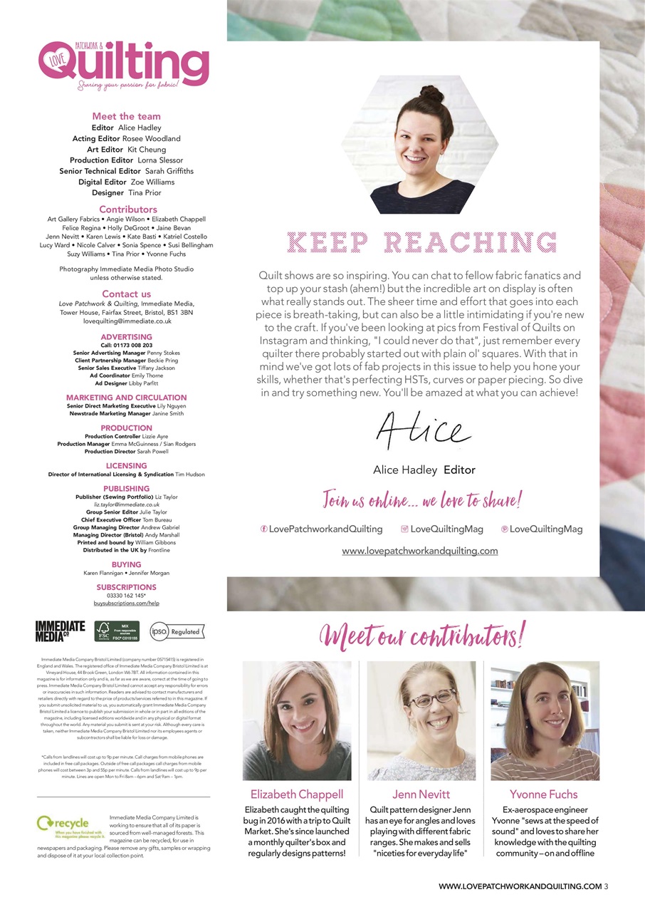 Love Patchwork & Quilting Preview Pages