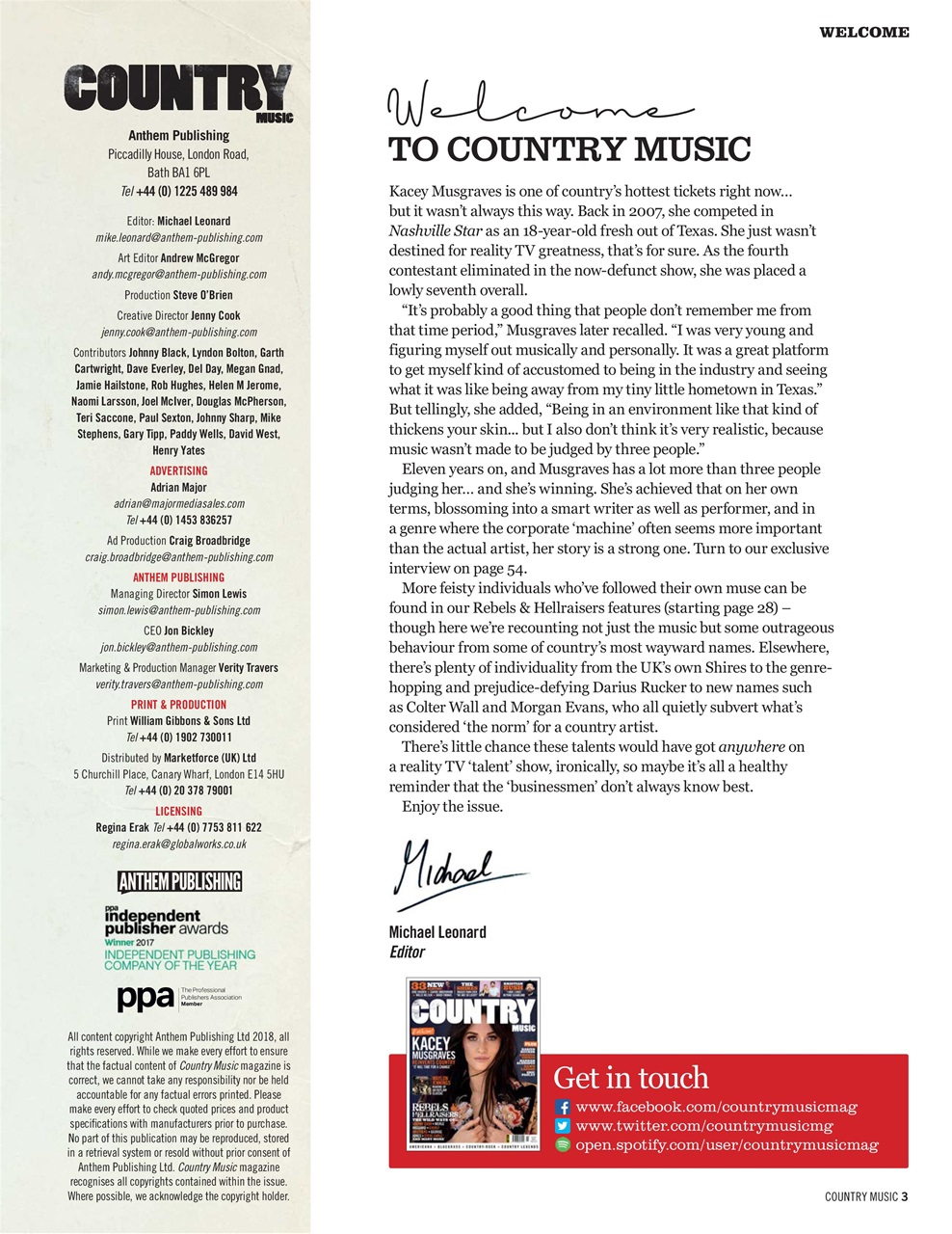 Country Music Preview Pages