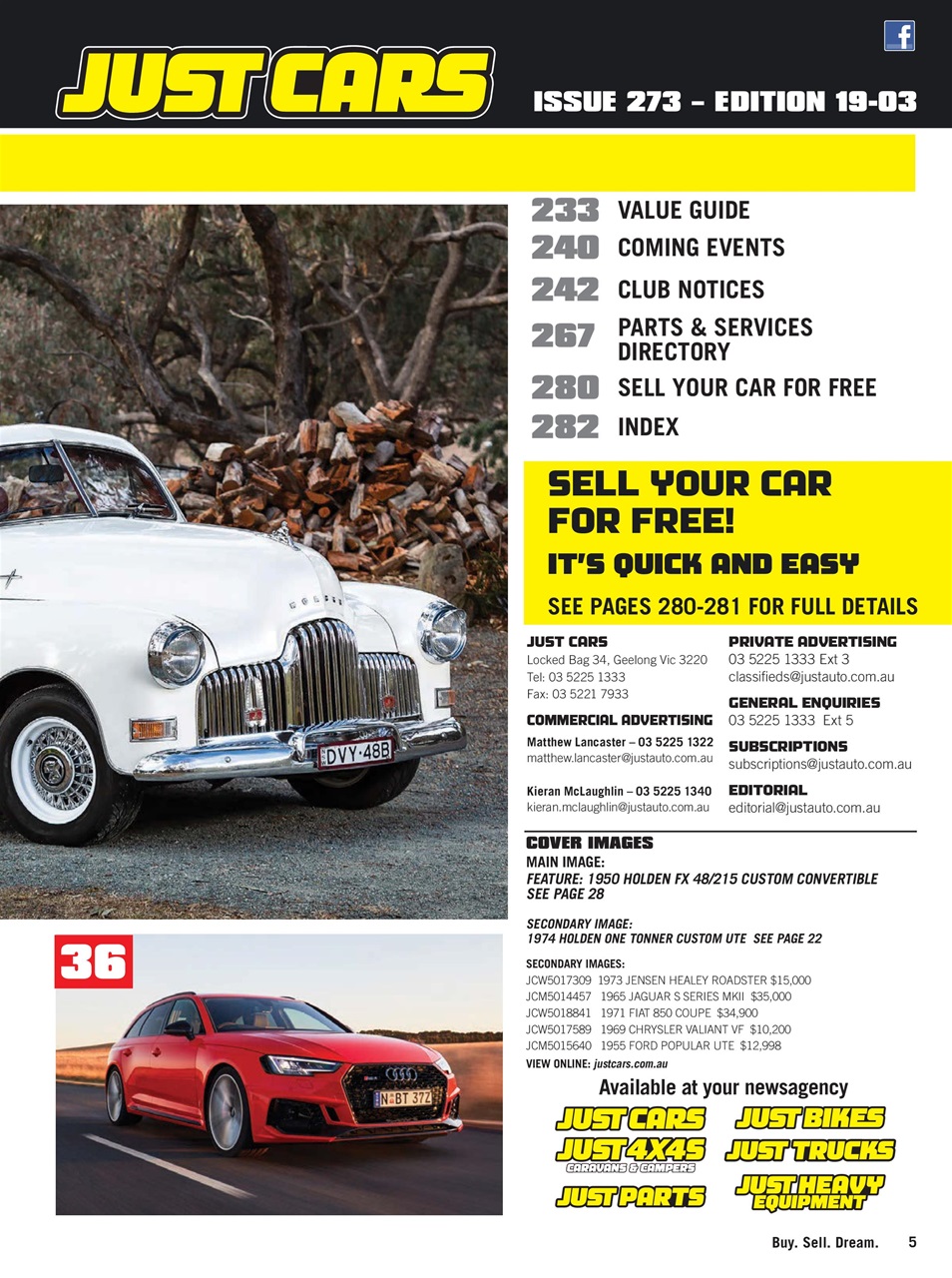 JUST CARS Preview Pages