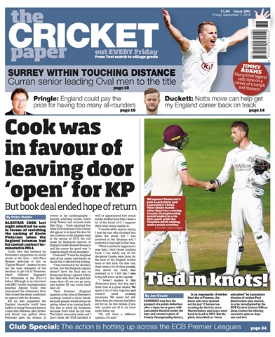 The Cricket Paper issue 7th September 2018