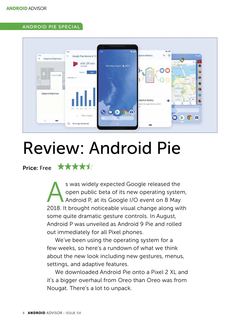 Android Advisor Preview Pages