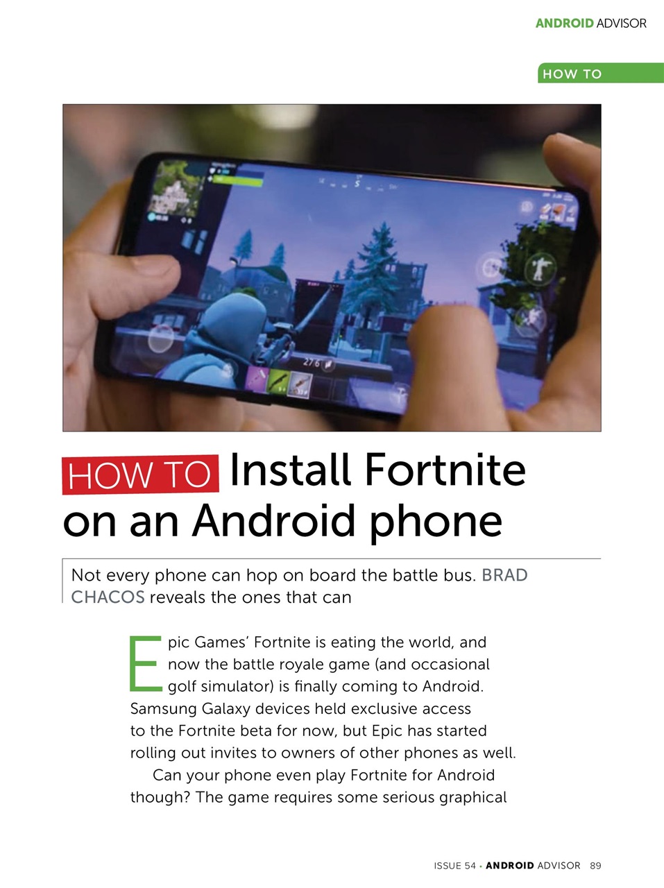 Android Advisor Preview Pages