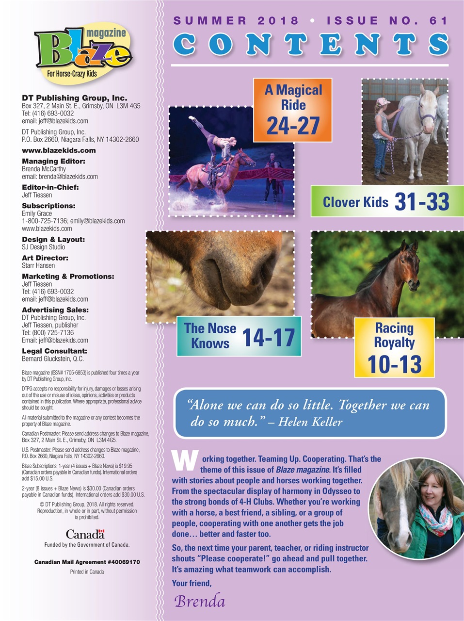 Blaze Magazine For Horse Crazy Kids Preview Pages