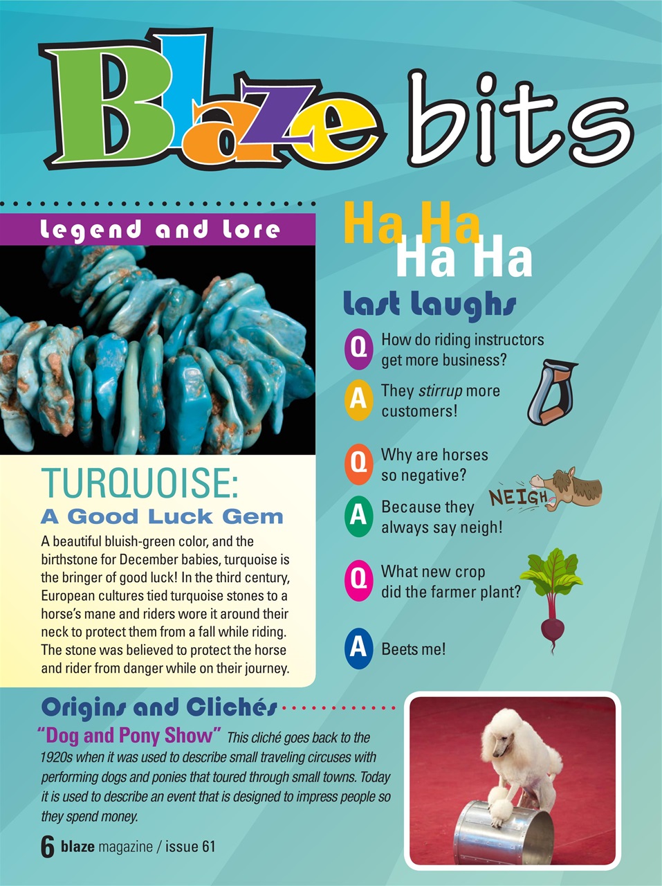 Blaze Magazine For Horse Crazy Kids Preview Pages
