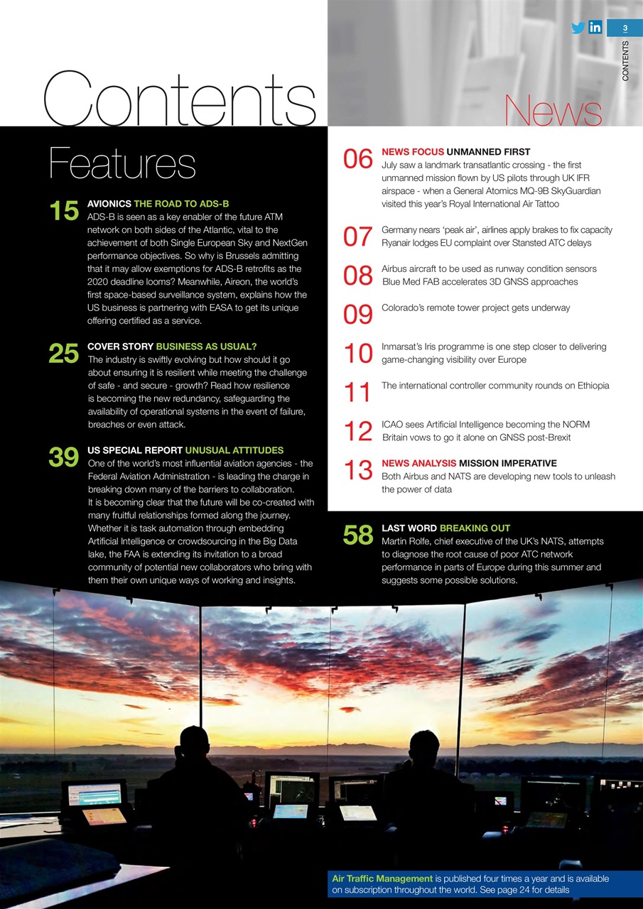Air Traffic Management Preview Pages