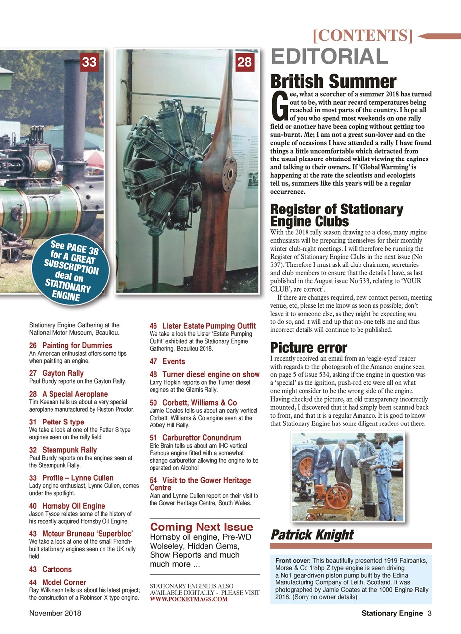 Stationary Engine Preview Pages