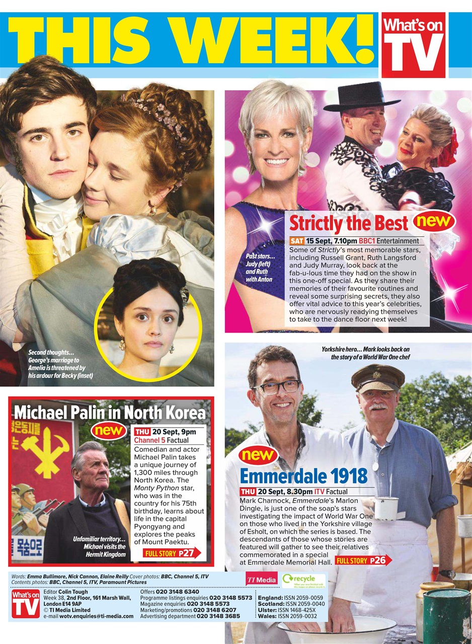 What's on TV Preview Pages