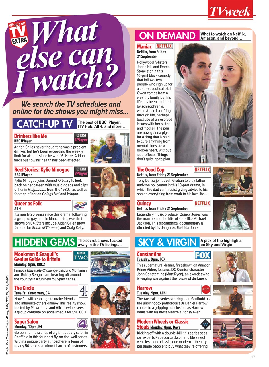 What's on TV Preview Pages