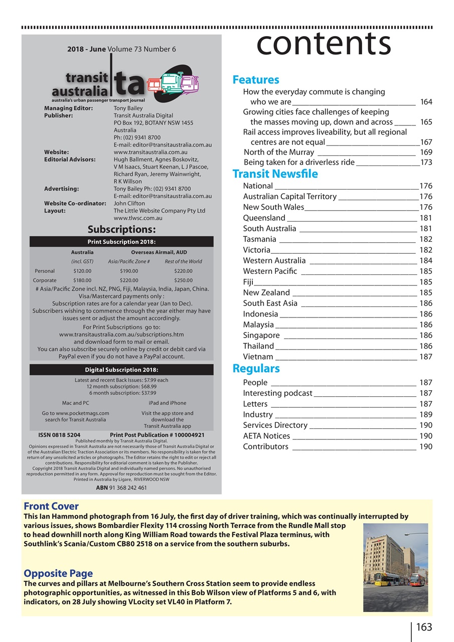 Transit Australia Preview Pages