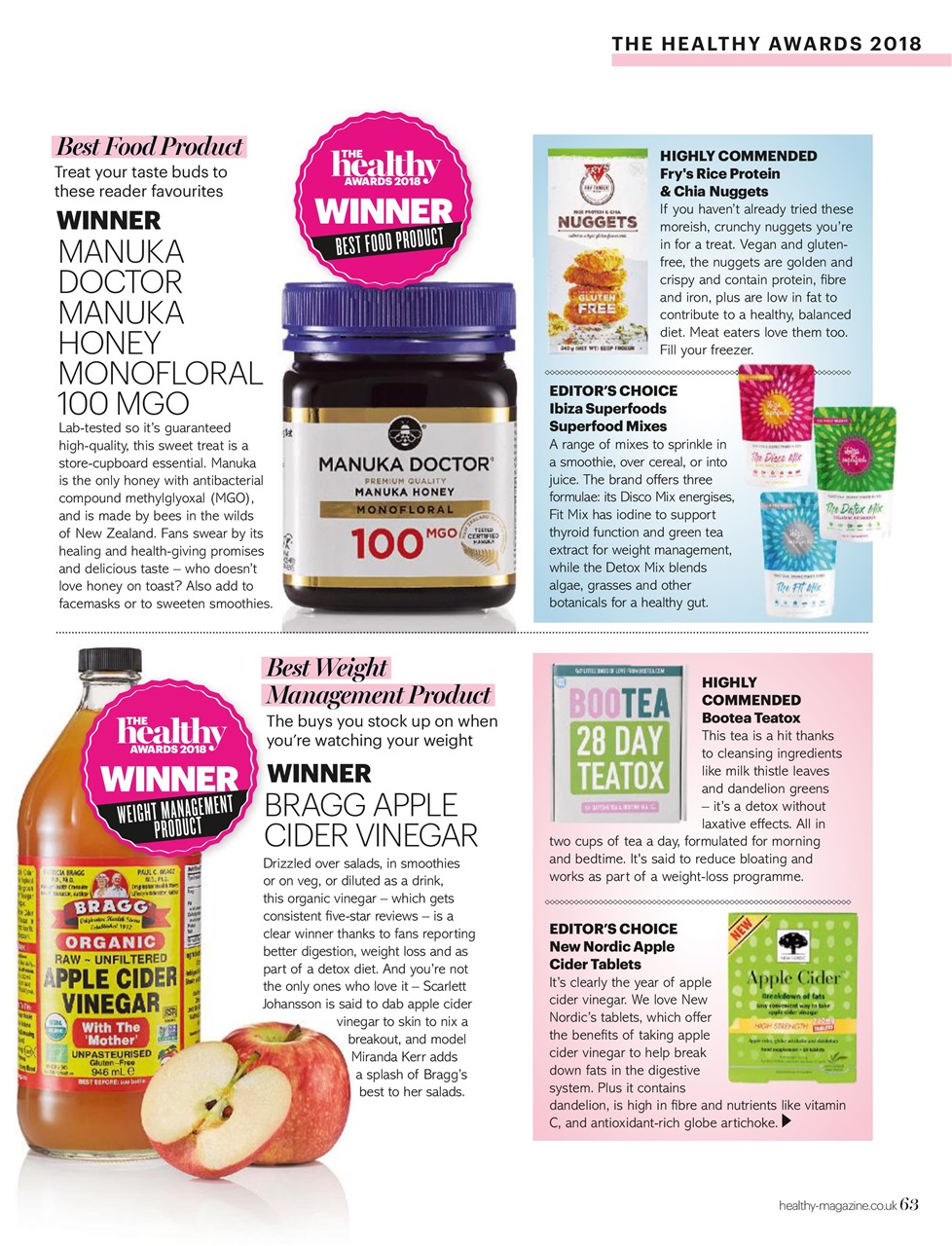 Healthy Magazine Preview Pages