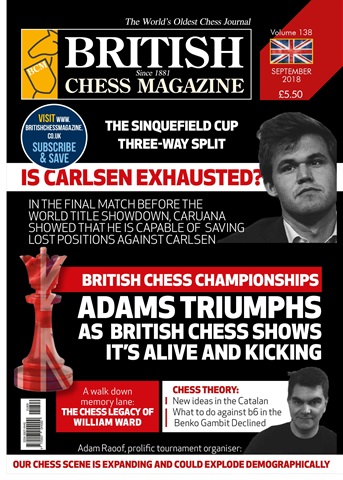 British Chess Magazine issue September 2018