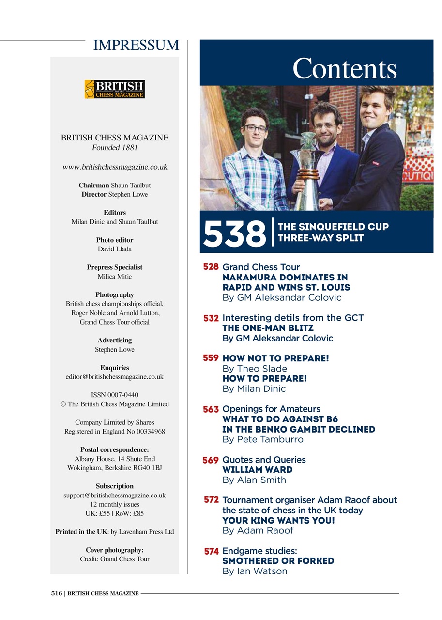 British Chess Magazine Preview Pages