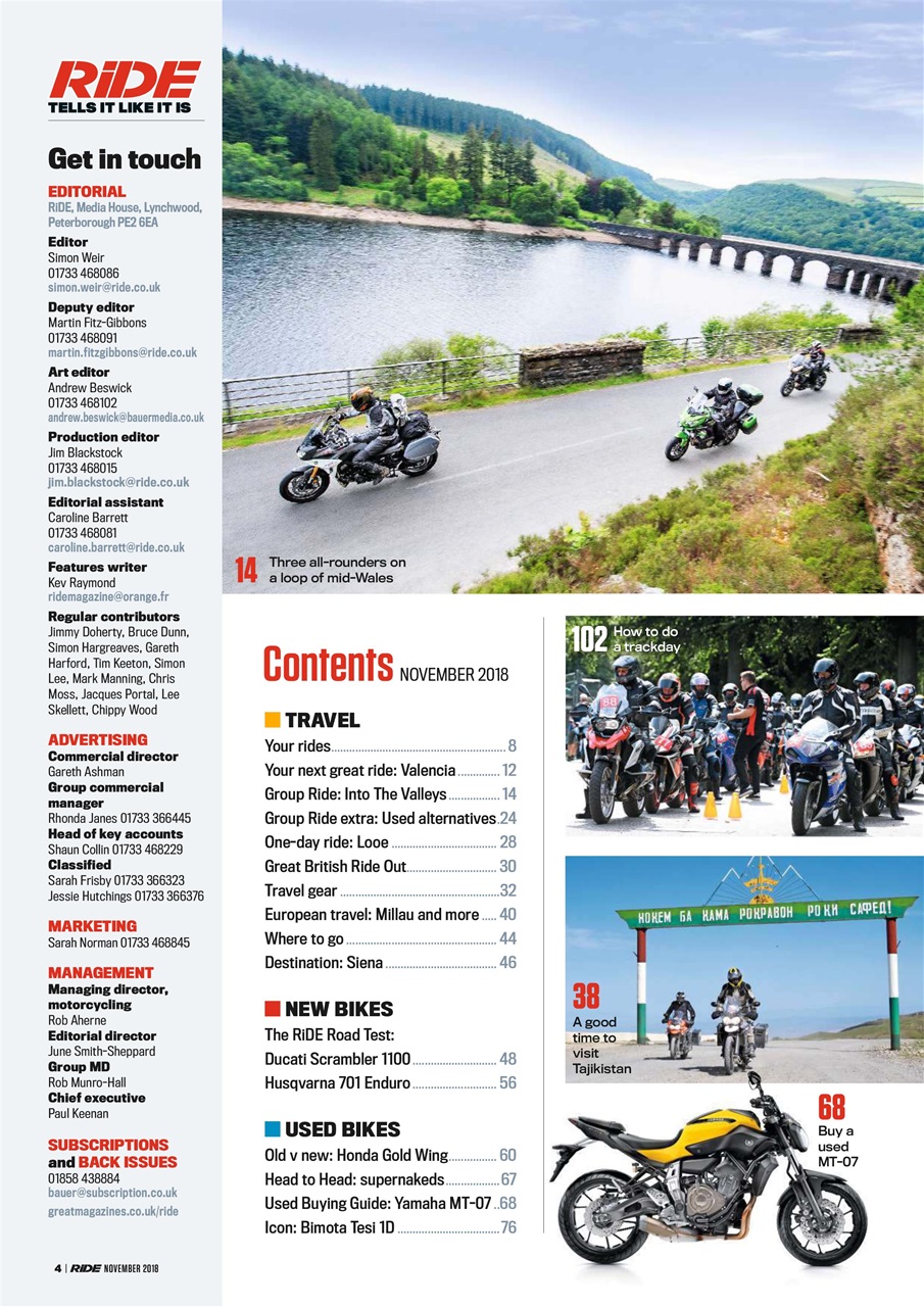 Ride Preview Pages