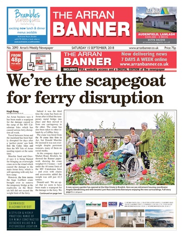 Arran Banner issue 15 September 2018
