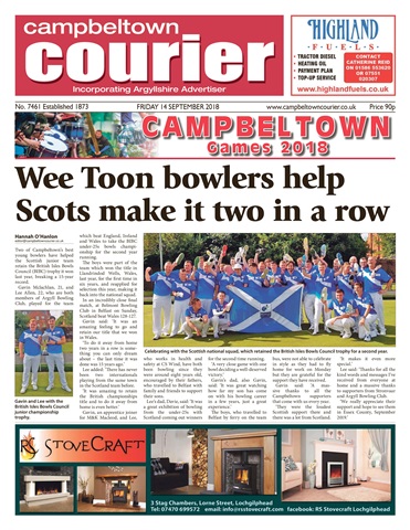 Campbeltown Courier issue 14 September 2018