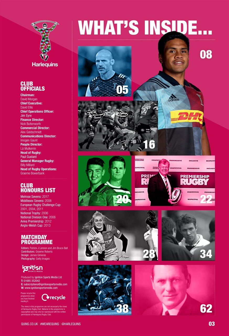 Harlequins Preview Pages