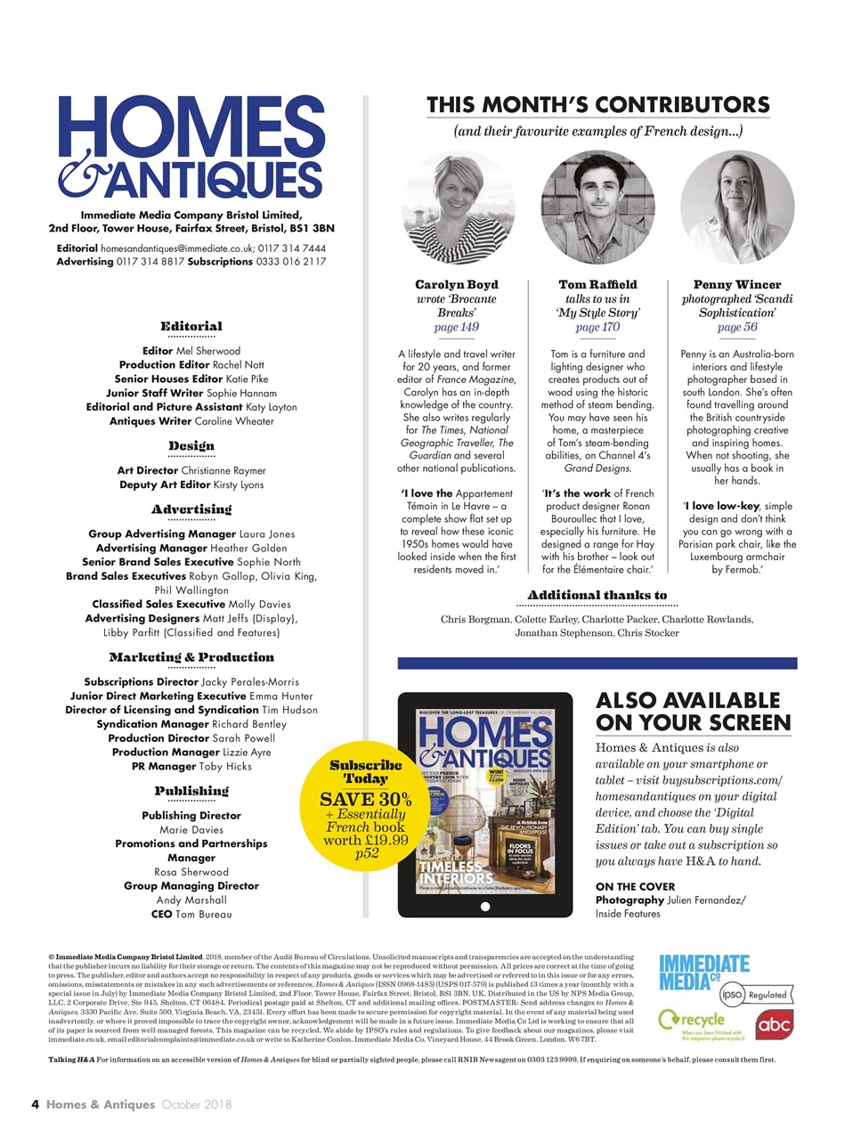 Homes & Antiques Magazine Preview Pages