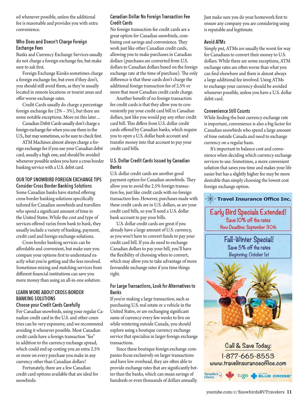 Snowbirds & RV Travelers Preview Pages