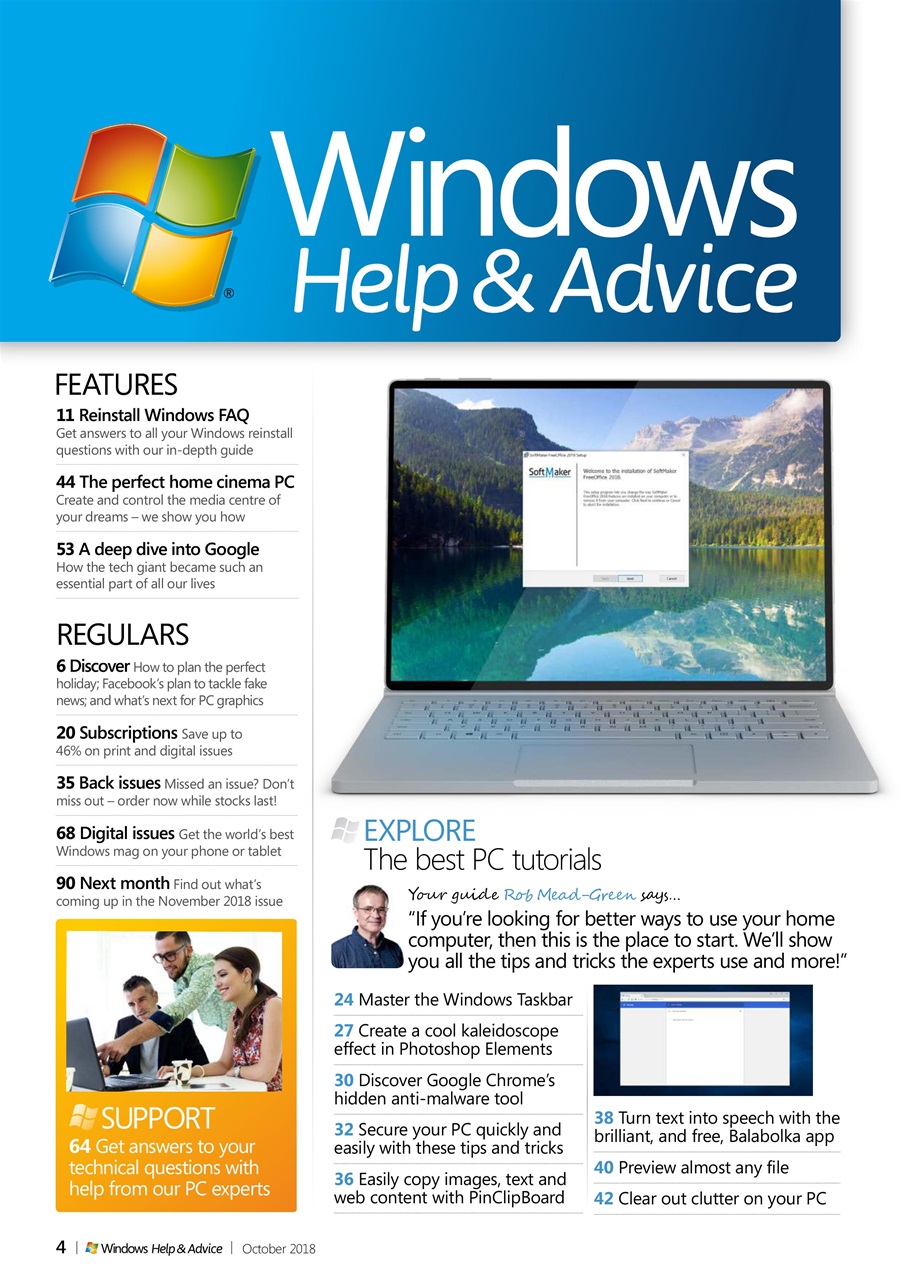 Windows Help & Advice Preview Pages