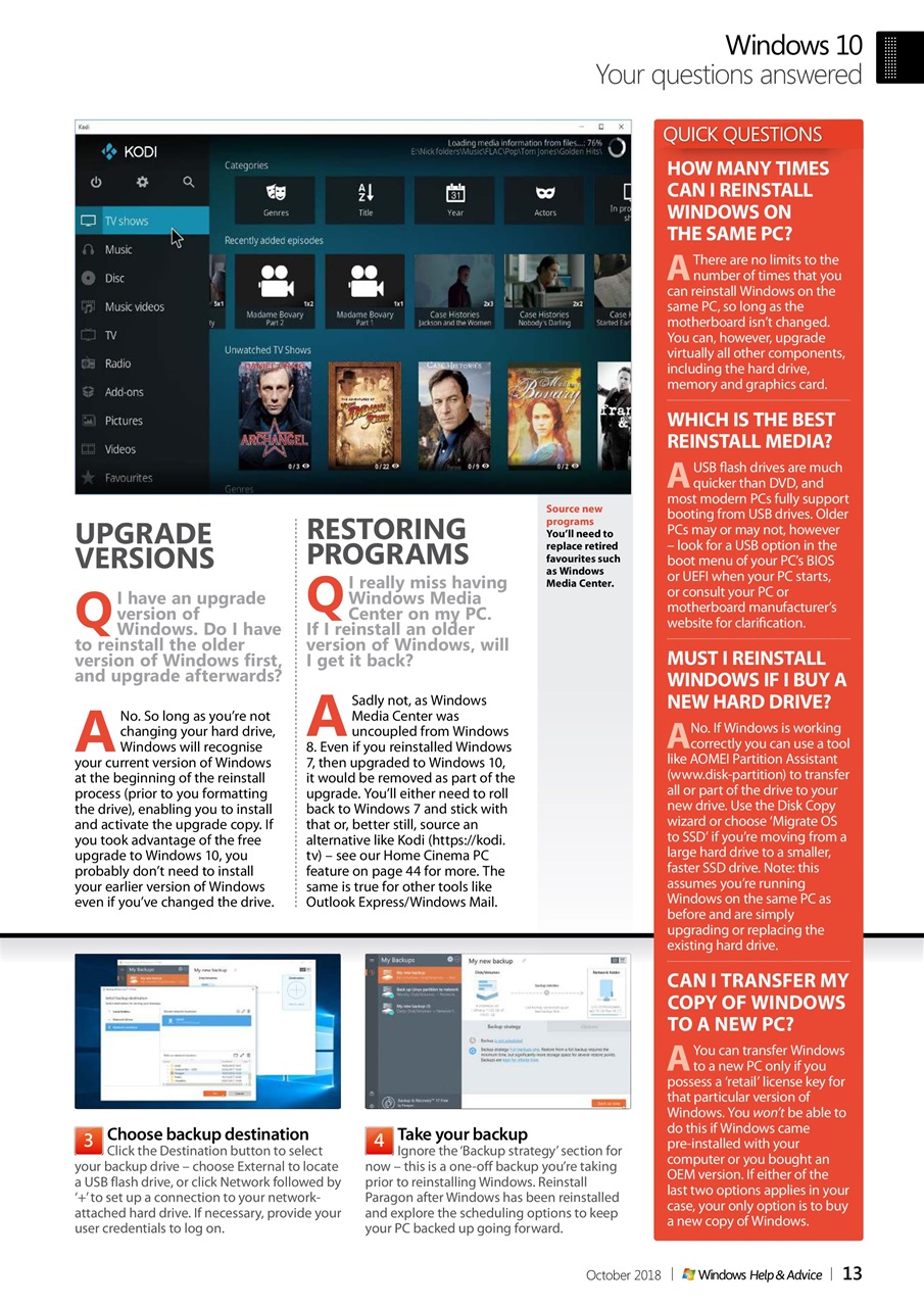 Windows Help & Advice Preview Pages