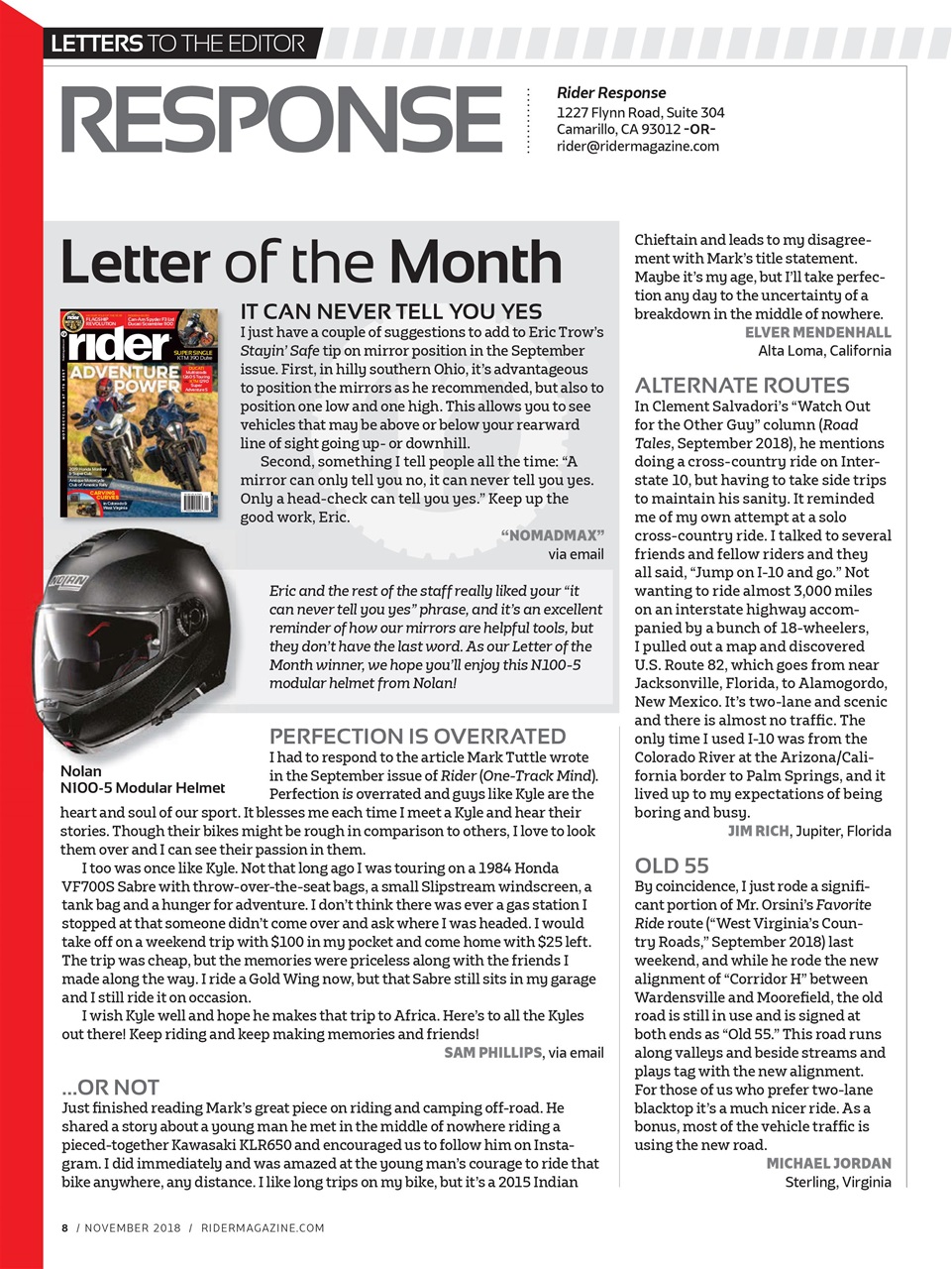 Rider Magazine Preview Pages