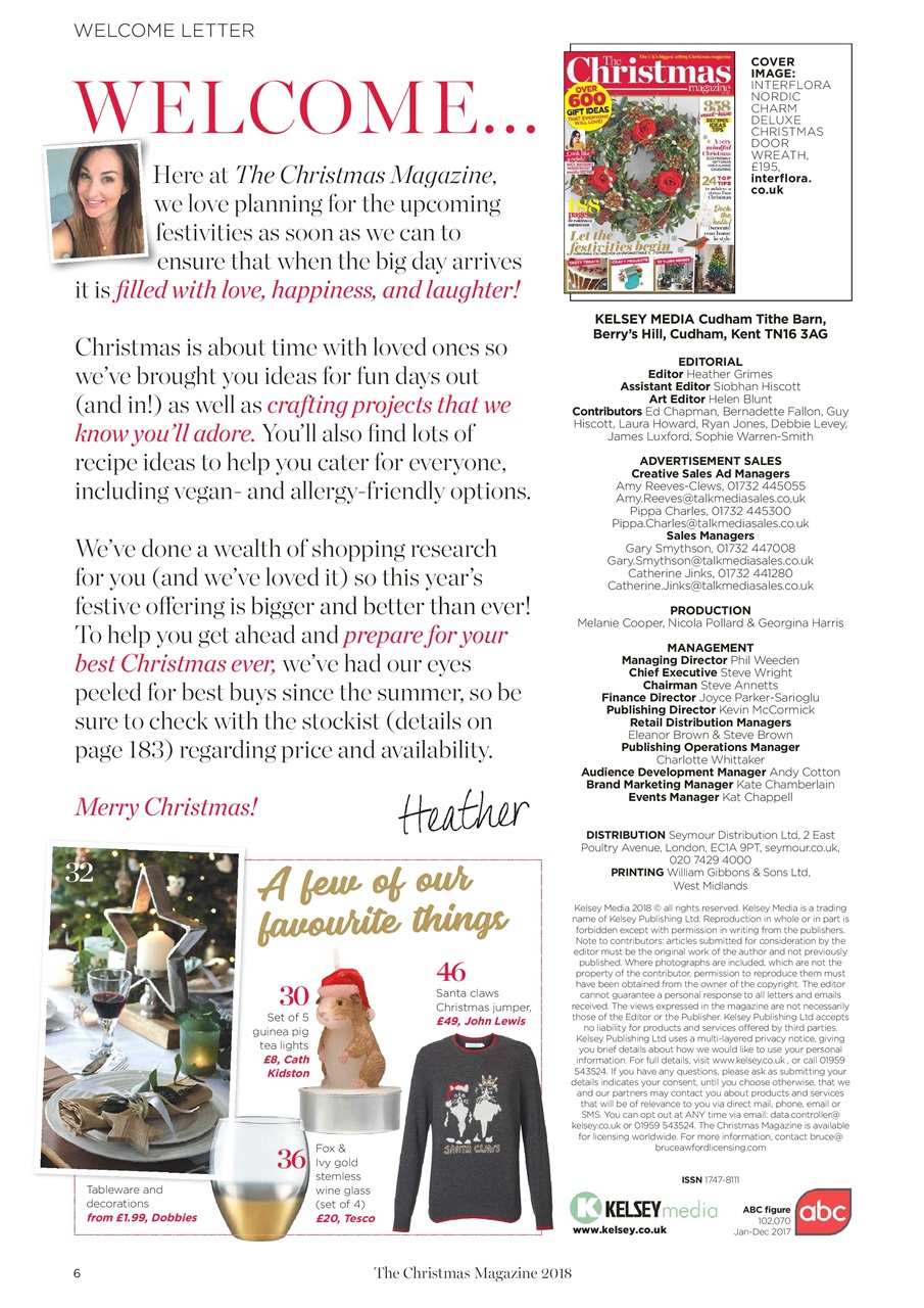 The Christmas Magazine Preview Pages