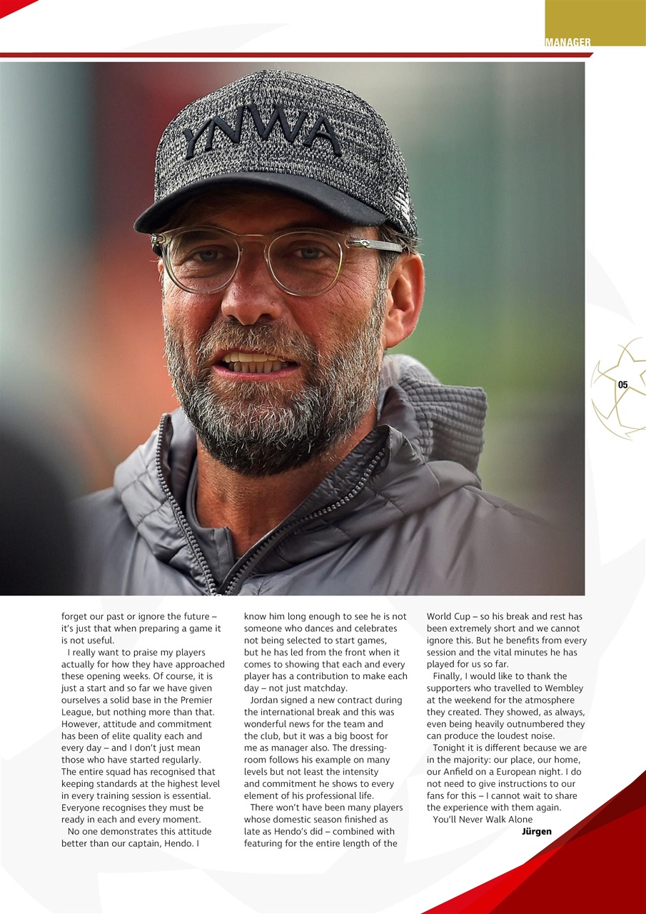 Liverpool FC Programmes Preview Pages