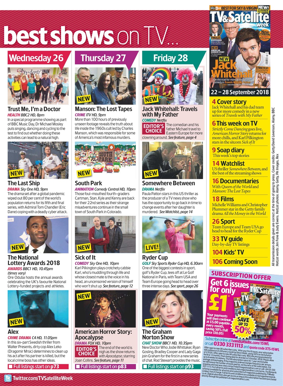 TV & Satellite Week Preview Pages
