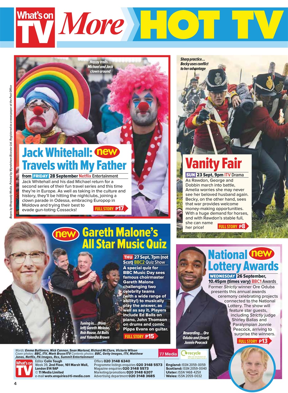 What's on TV Preview Pages