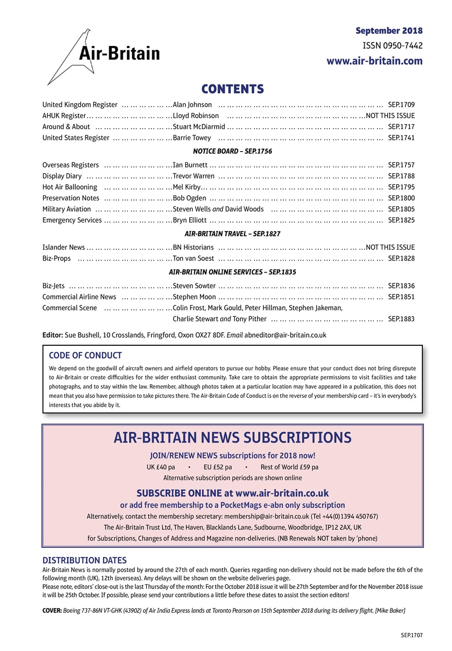 Air Britain News Preview Pages
