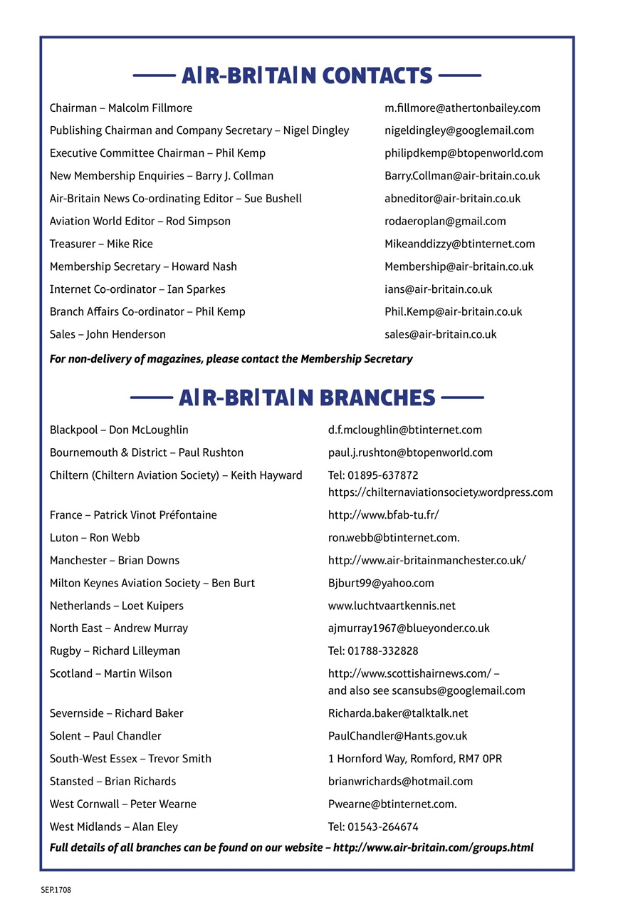 Air Britain News Preview Pages