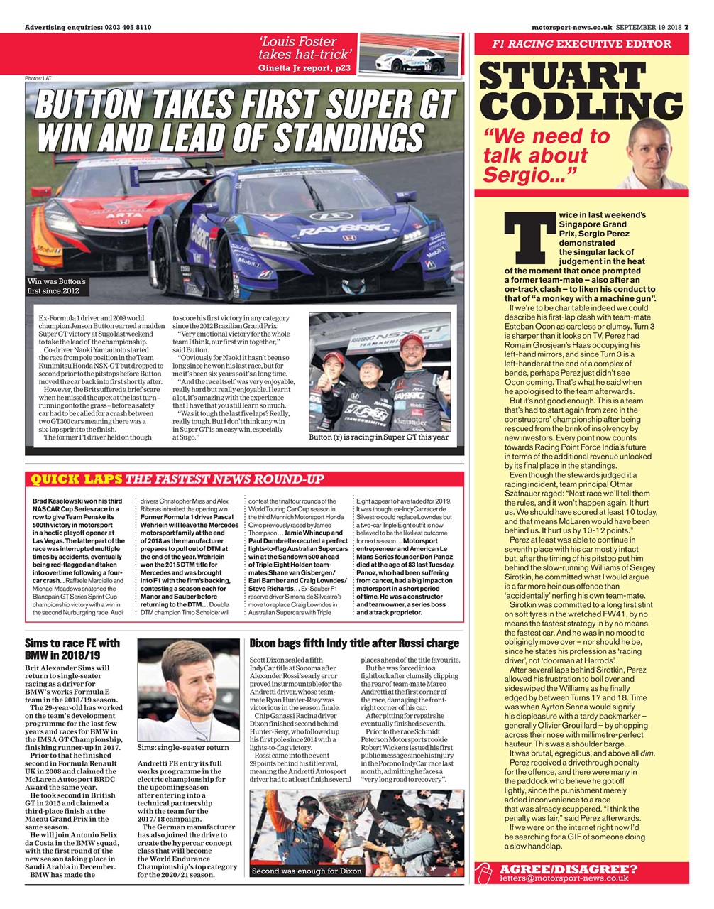 Motorsport News Preview Pages