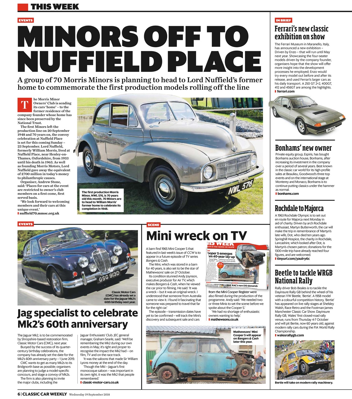 Classic Car Weekly Preview Pages