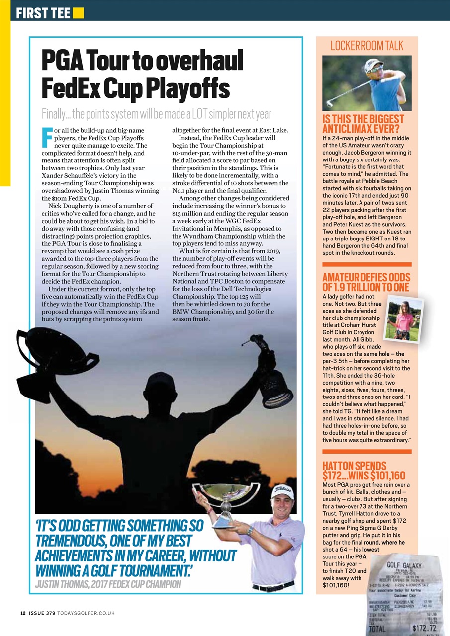 Today's Golfer Preview Pages