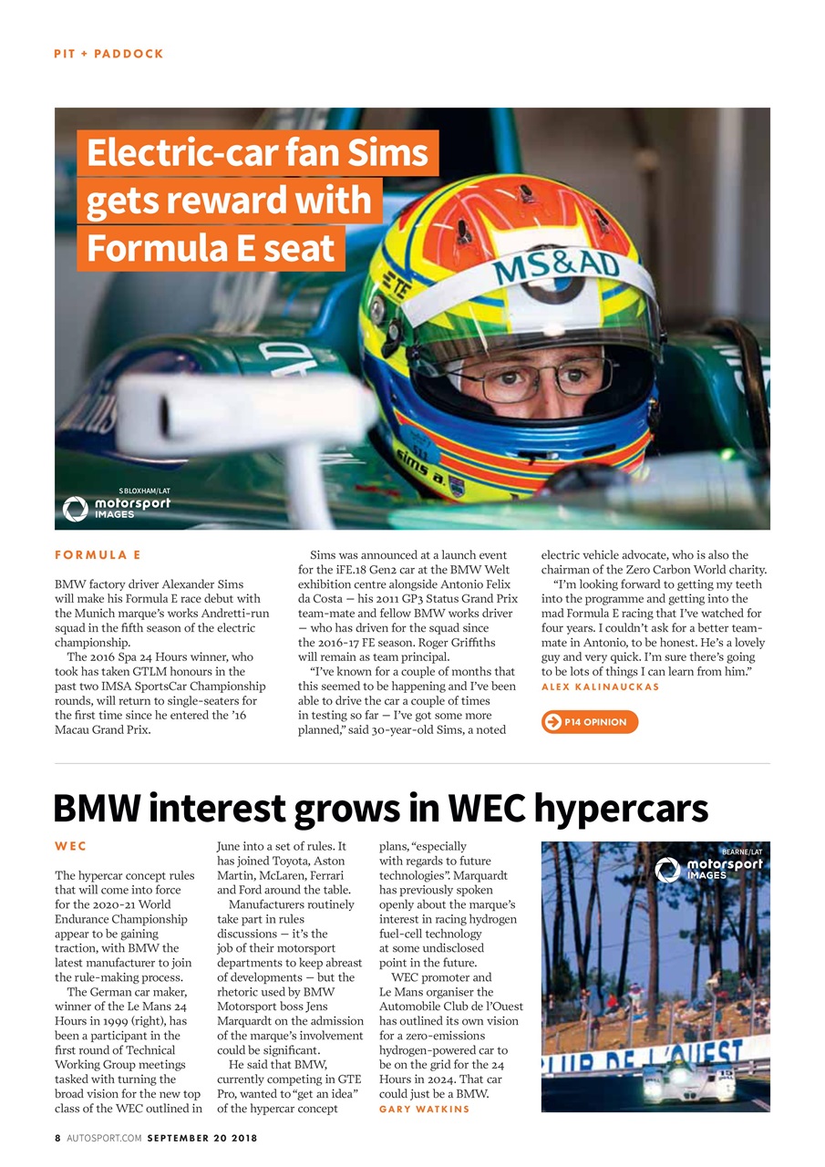 Autosport Preview Pages
