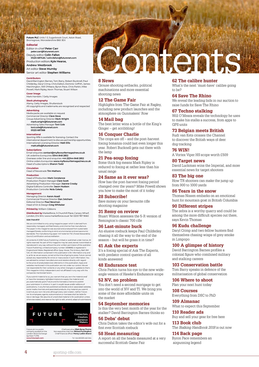 Sporting Rifle Preview Pages