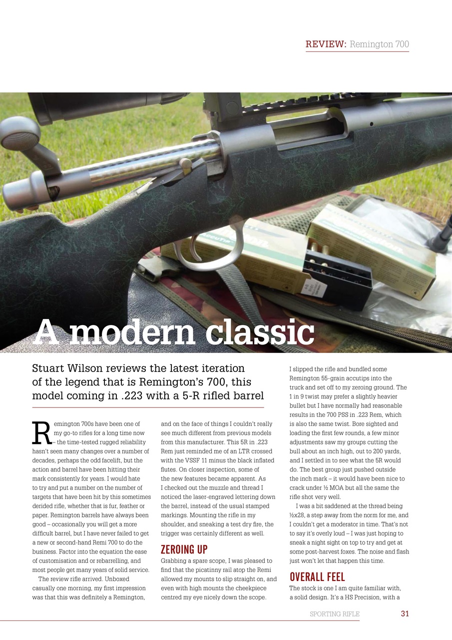 Sporting Rifle Preview Pages