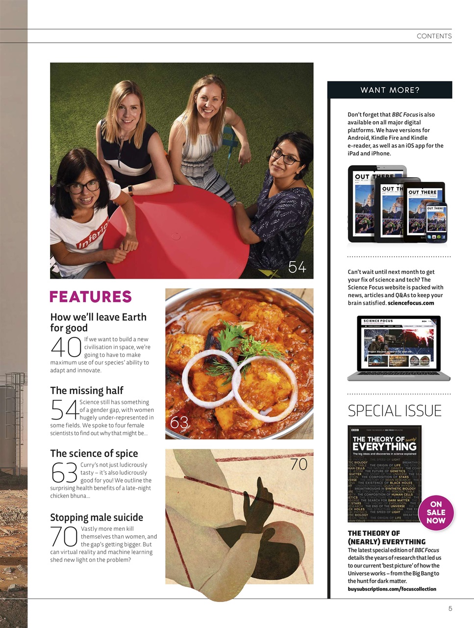 BBC Science Focus Magazine Preview Pages