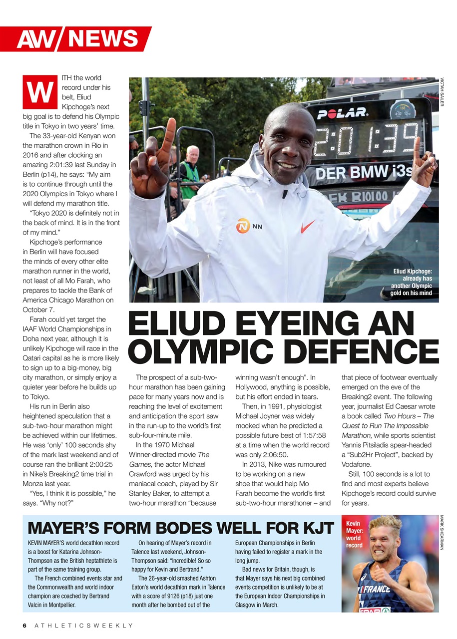 AW – Athletics Weekly Magazine Preview Pages